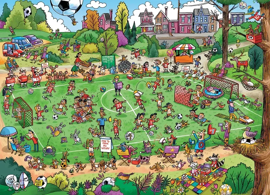 Verrückter Fussballplatz