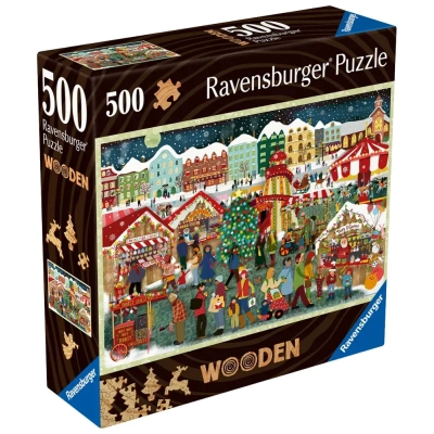 Holzpuzzle - Weihnachtsmarkt