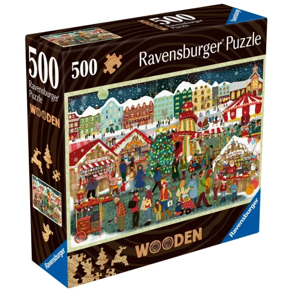 Holzpuzzle - Weihnachtsmarkt