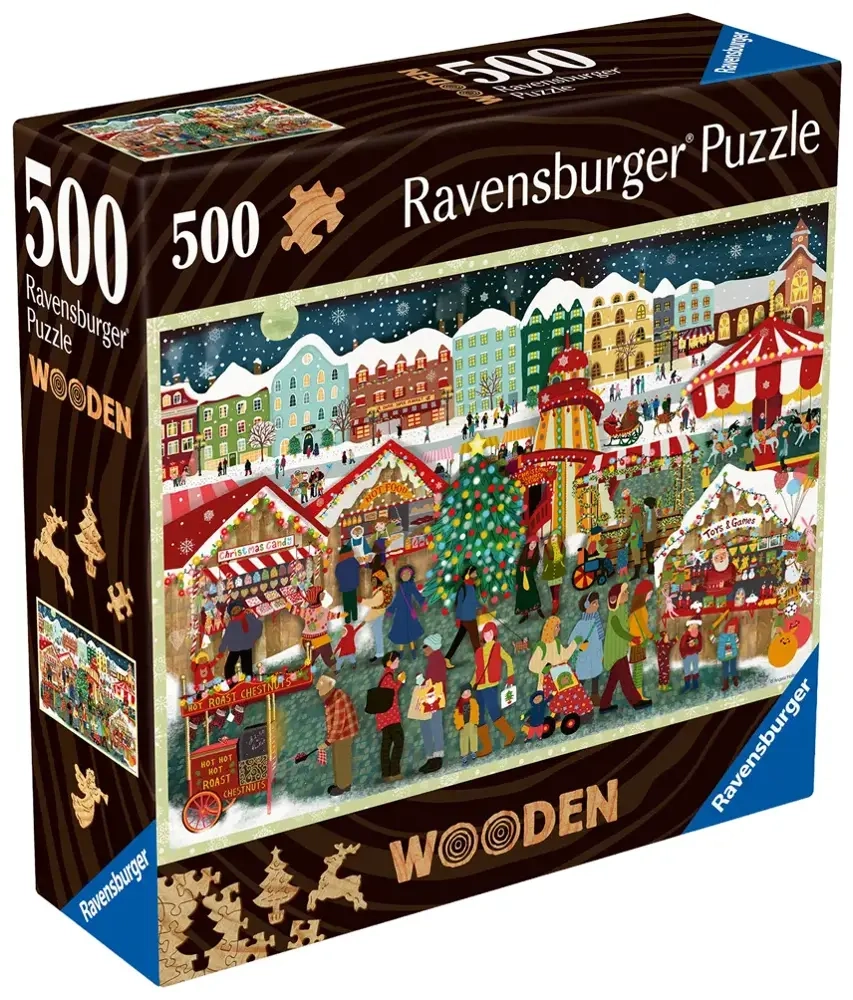 Holzpuzzle - Weihnachtsmarkt