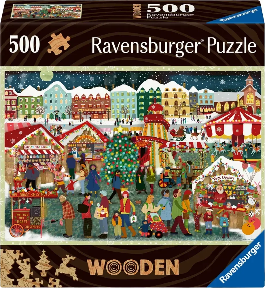 Holzpuzzle - Weihnachtsmarkt