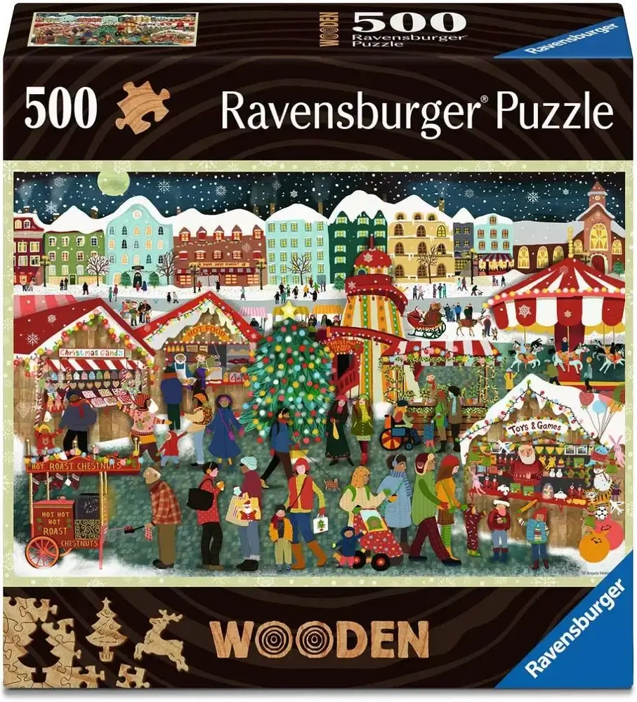 Holzpuzzle - Weihnachtsmarkt