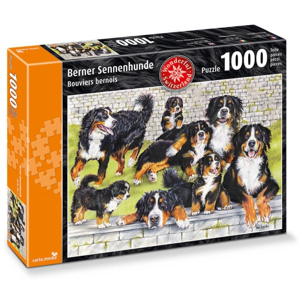Berner Sennenhunde - 1000 Teile Puzzle