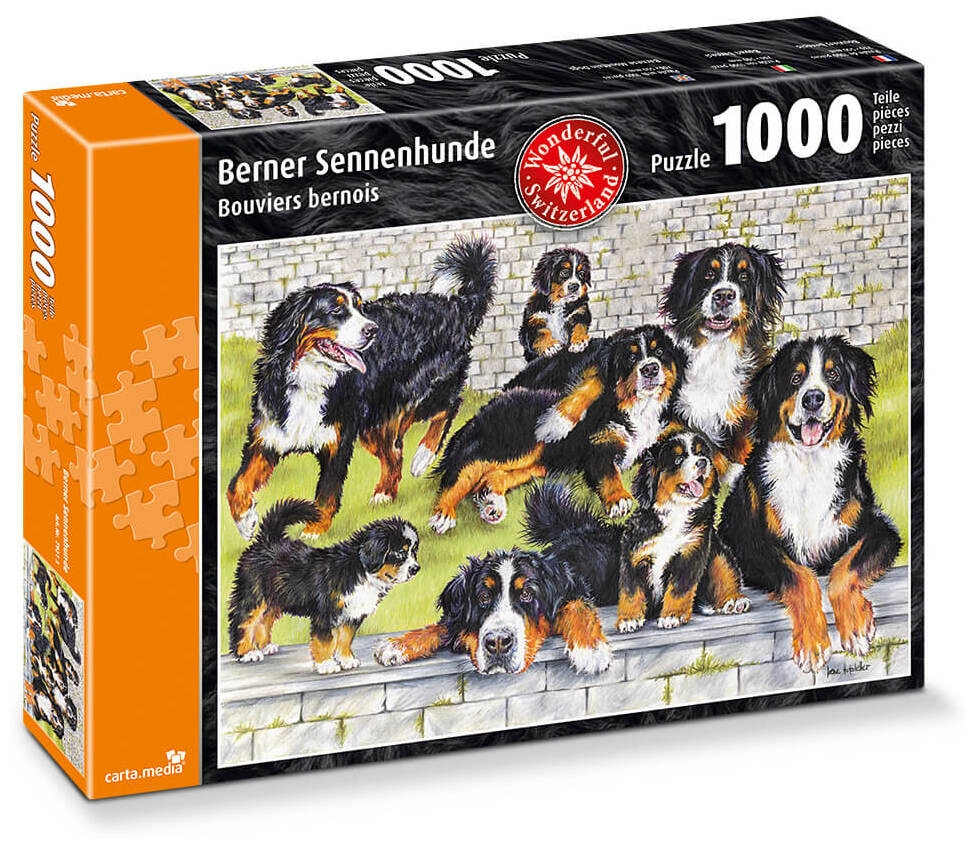 Berner Sennenhunde - 1000 Teile Puzzle