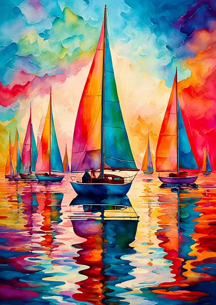 Colorful Sailboats