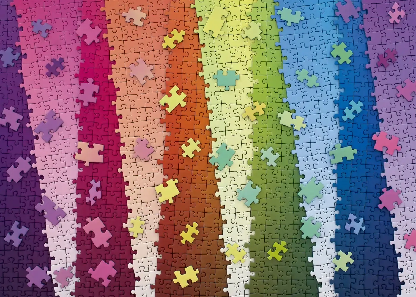 Kunterbunte Puzzleteile