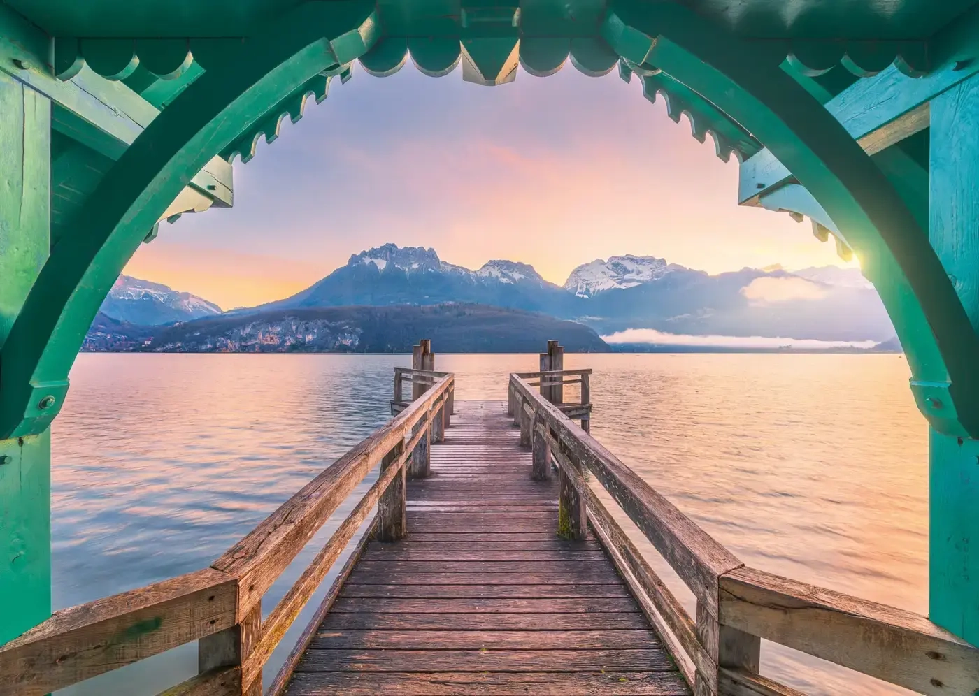 Romantische Liebesbrücke