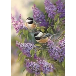Chickadees and Lilacs - Rosemary Millette