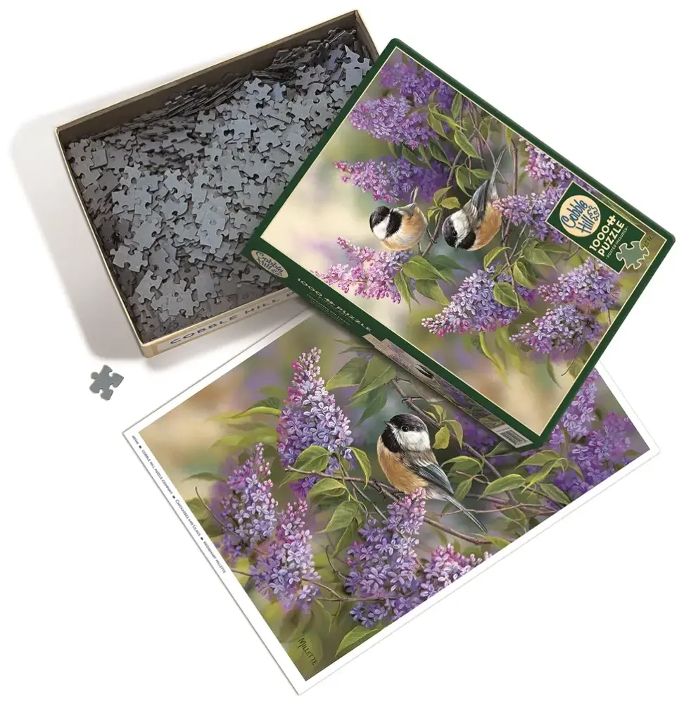 Chickadees and Lilacs - Rosemary Millette