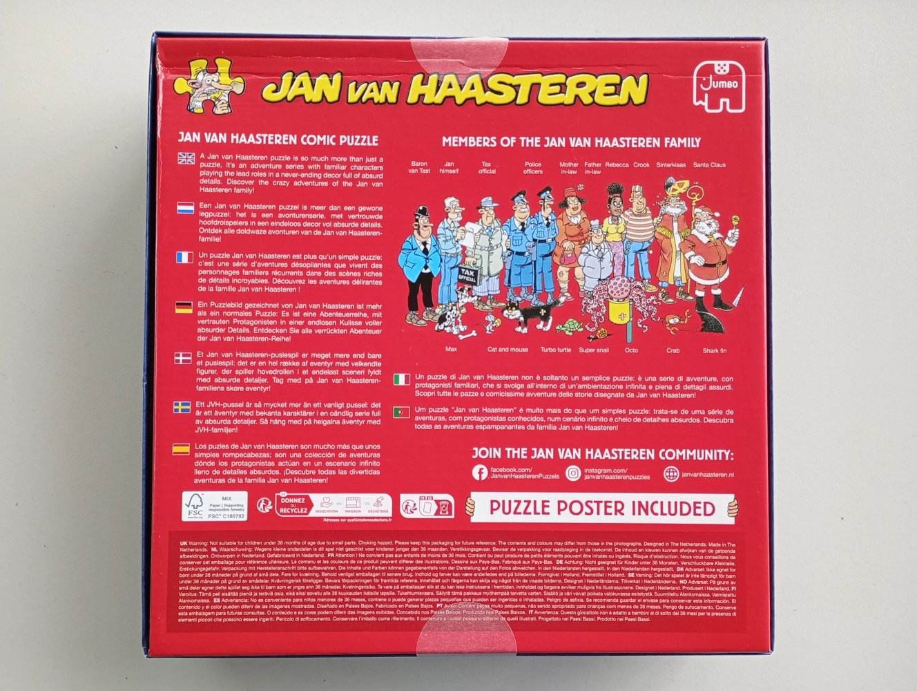 Puzzle: Der Tiergarten (Jan van Haasteren) (500 XL Teile) (Leicht eingedrückte Verpackung)