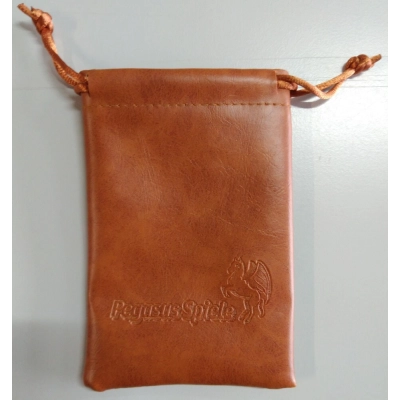 Würfelbeutel: PU-Leather-Bag Brown