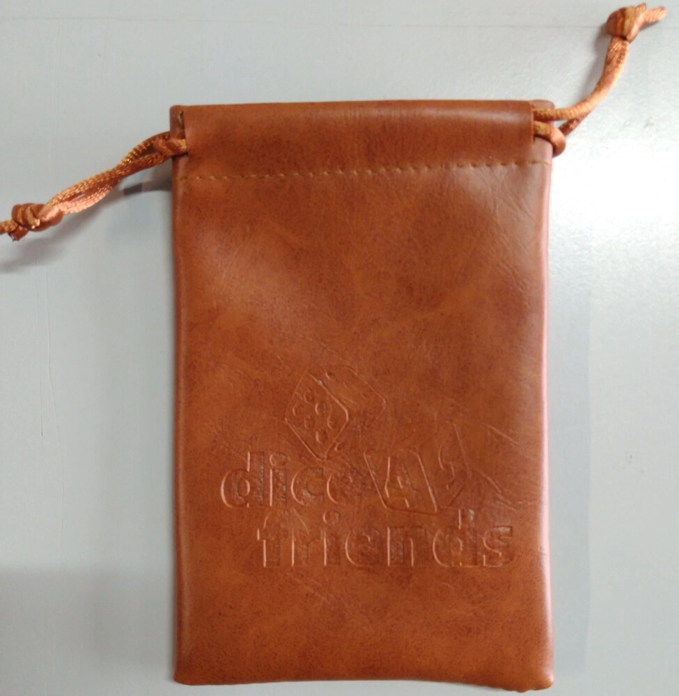 Würfelbeutel: PU-Leather-Bag Brown