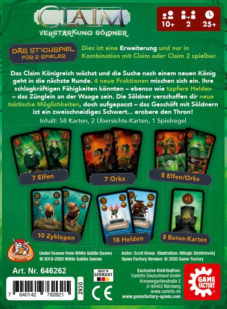 Claim - Söldner Verstärkungs-Set (für Claim und Claim 2)
