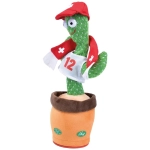 Kaktus Schweizer WM Fan - 32 cm, Plüsch, Fussballgesang, Tanz