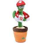 Kaktus Schweizer WM Fan - 32 cm, Plüsch, Fussballgesang, Tanz