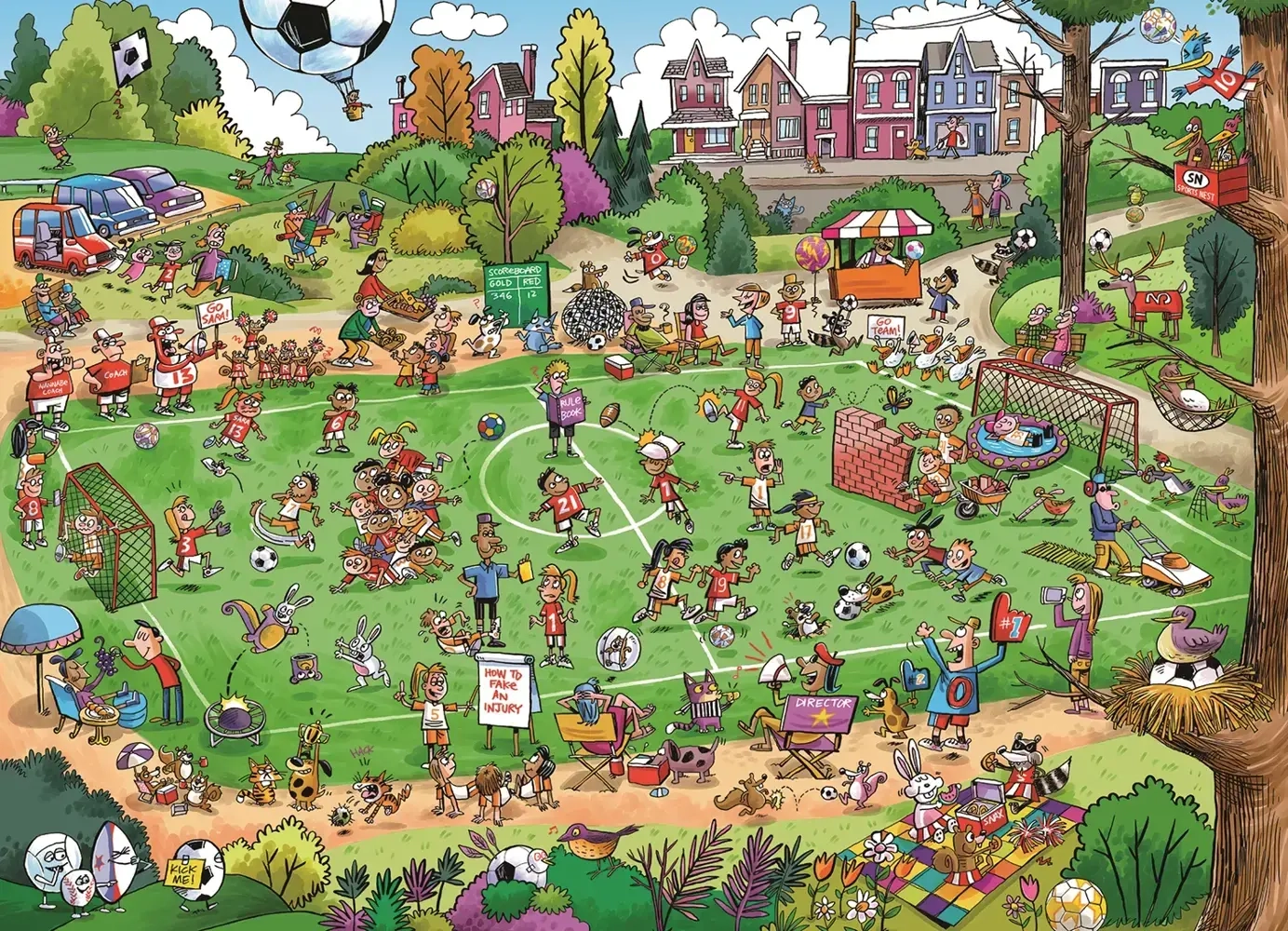 Verrückter Fussballplatz