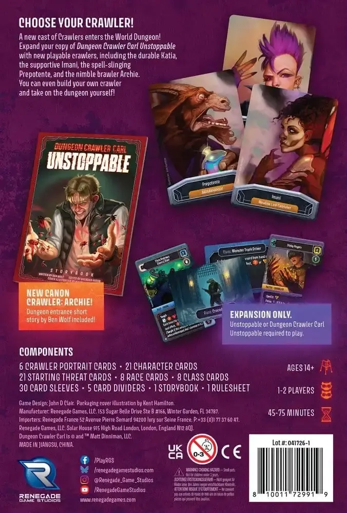 Dungeon Crawler Carl Unstoppable - Crawler Chaos Expansion - EN