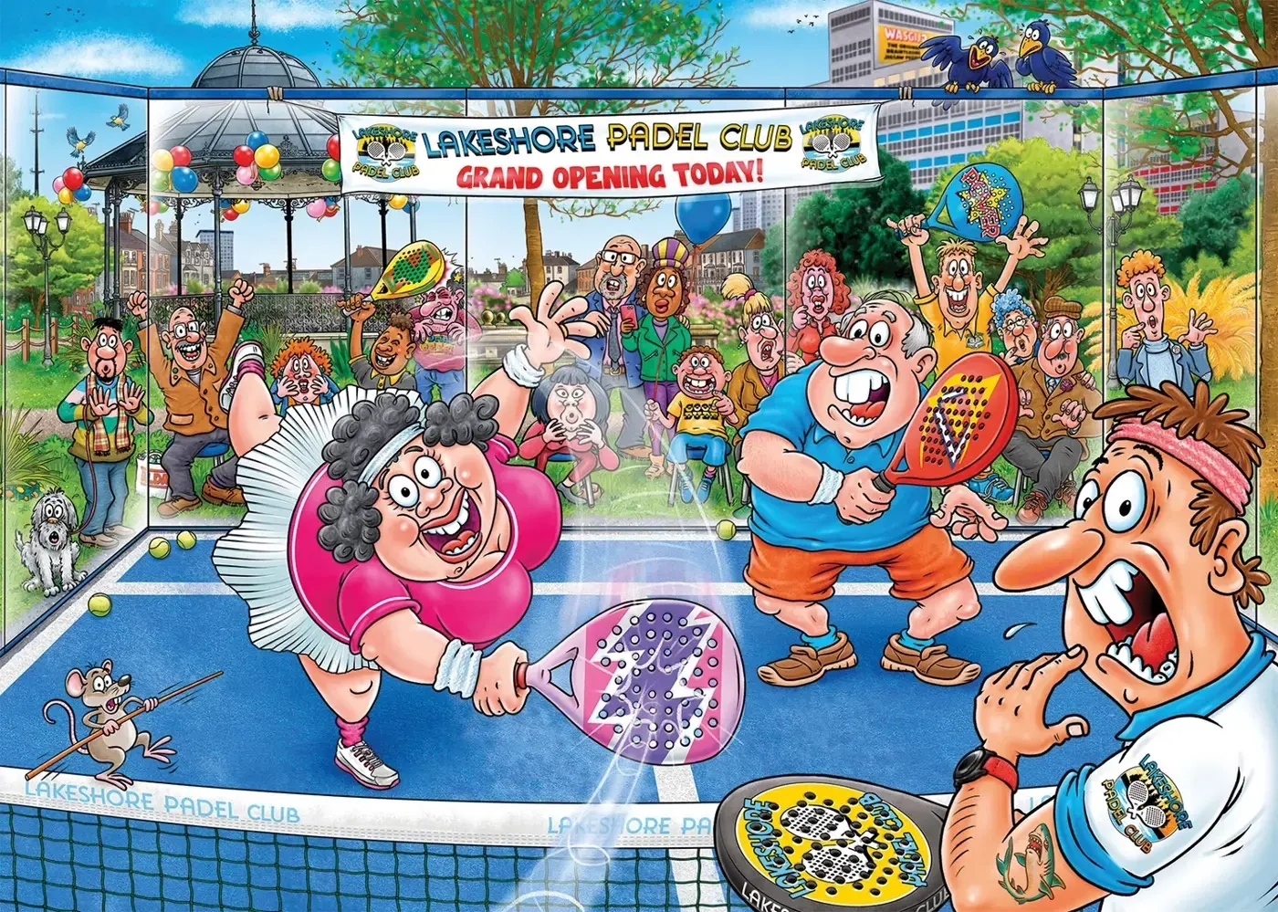 Panik auf dem Padelplatz! - Wasgij Original 49