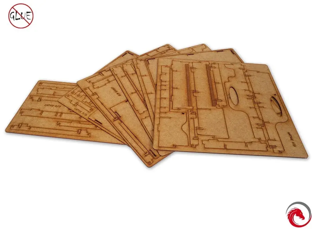 e-Raptor - Sortiereinsatz für Catan + Händler & Barbaren + 5/6 Spielererweiterungen aus Holz