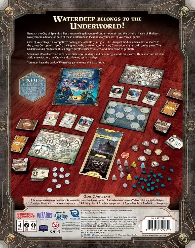 Lords of Waterdeep - Scoundrels of Skullport Expansion - EN