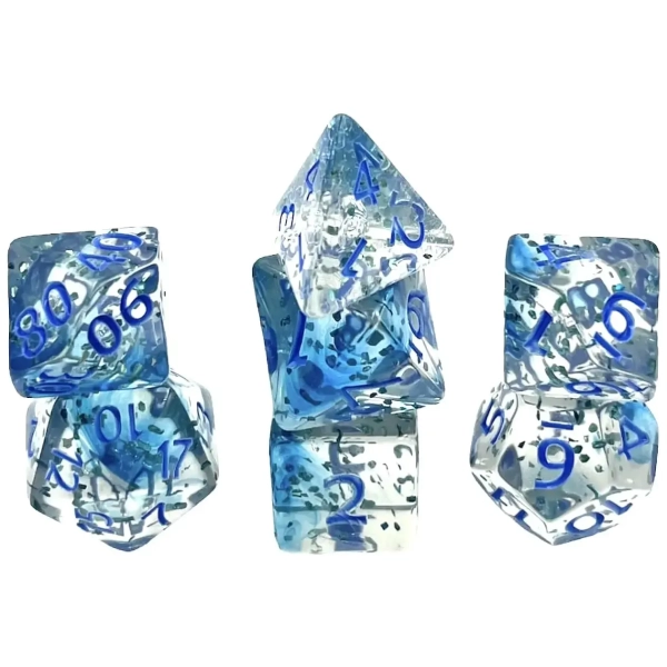Würfelset Confetti: Blue Sulfer (7)