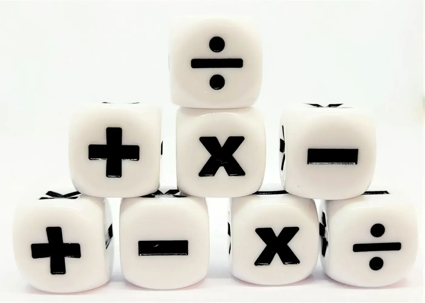 Würfelset: Math +,-,x,% (12)