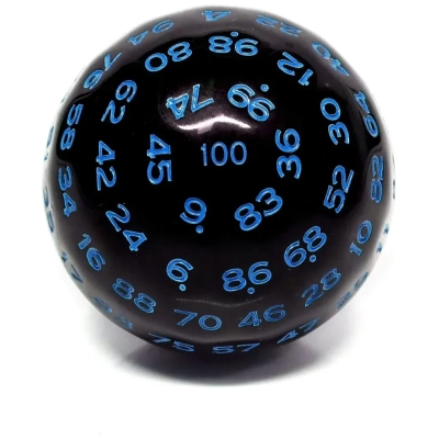 Würfel D100 Black/Blue