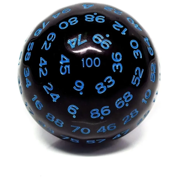 Würfel D100 Black/Blue