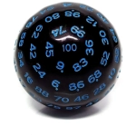 Würfel D100 Black/Blue