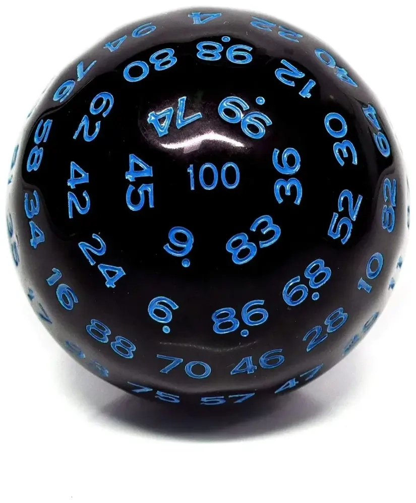 Würfel D100 Black/Blue