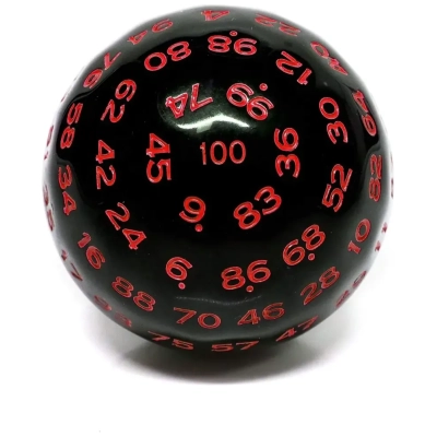 Würfel D100 Black/Red