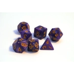 Würfelset Pearl: Purple/Gold (7)