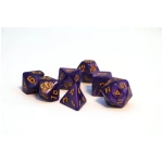 Würfelset Pearl: Purple/Gold (7)