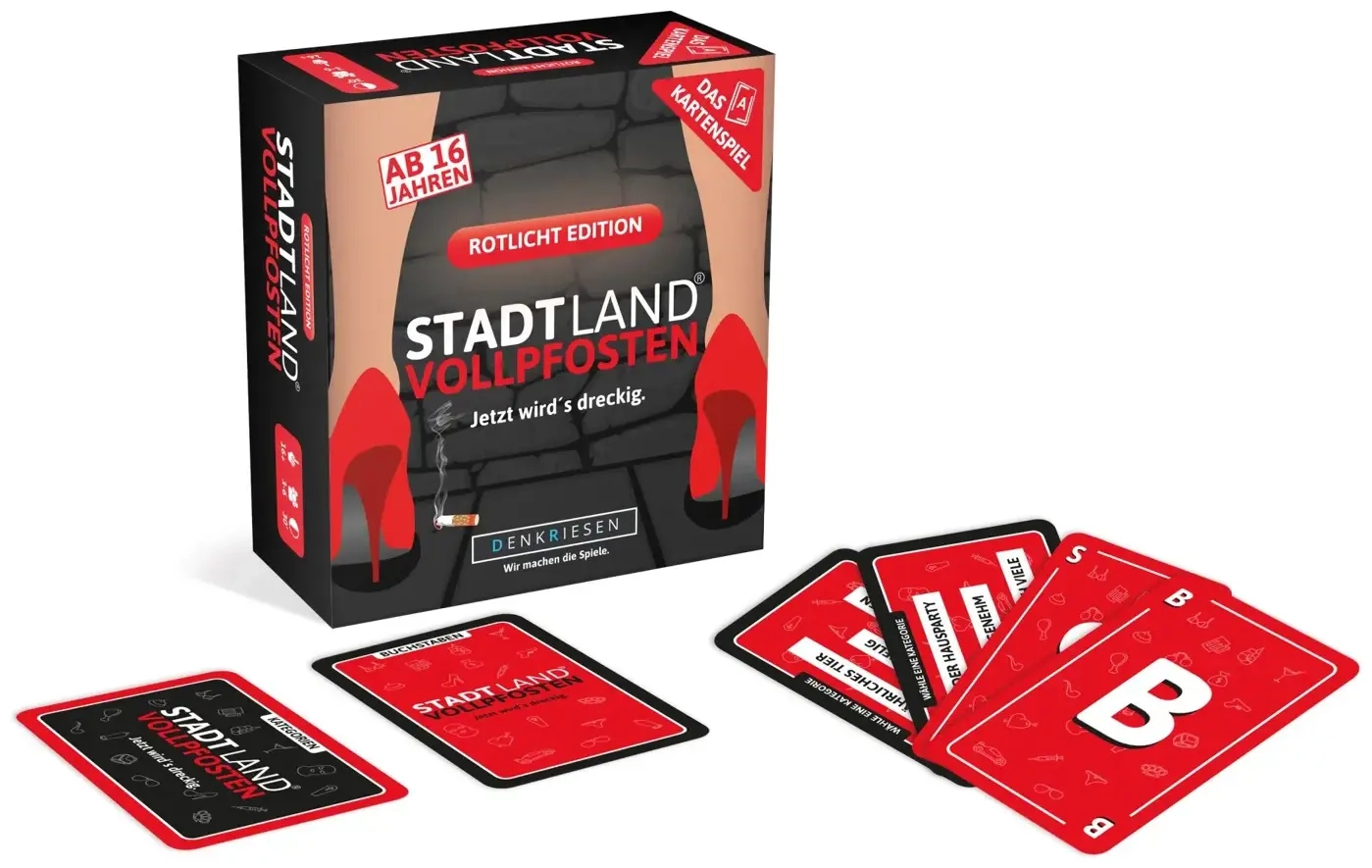 STADT LAND VOLLPFOSTEN: Das Kartenspiel – Rotlicht Edition