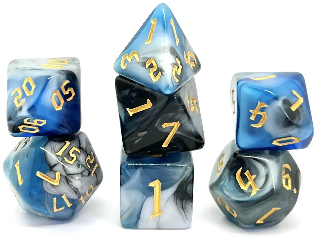 Würfelset: Blue Warrior (7)