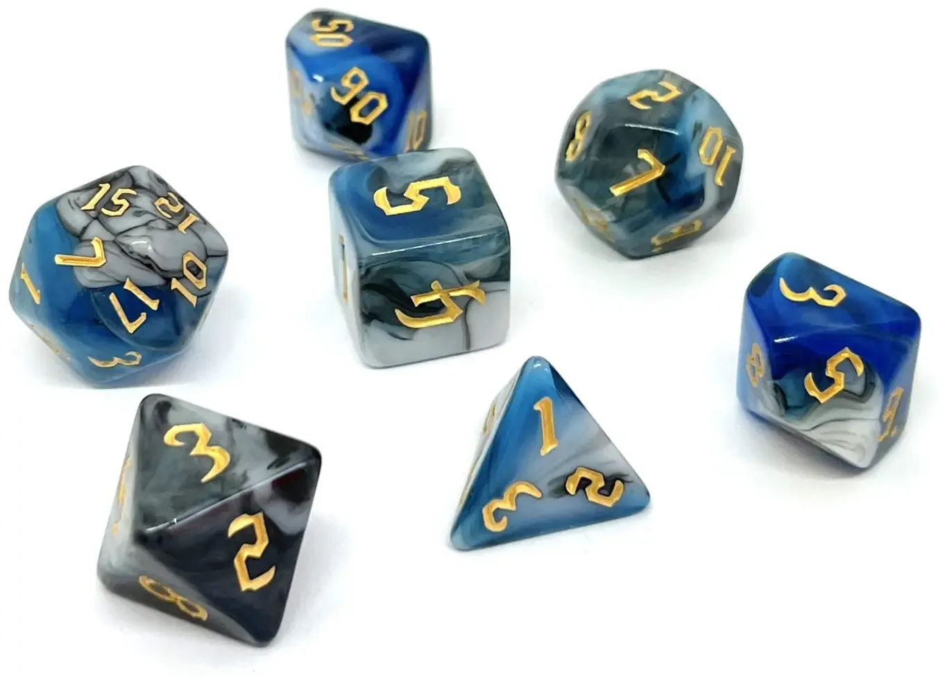 Würfelset: Blue Warrior (7)