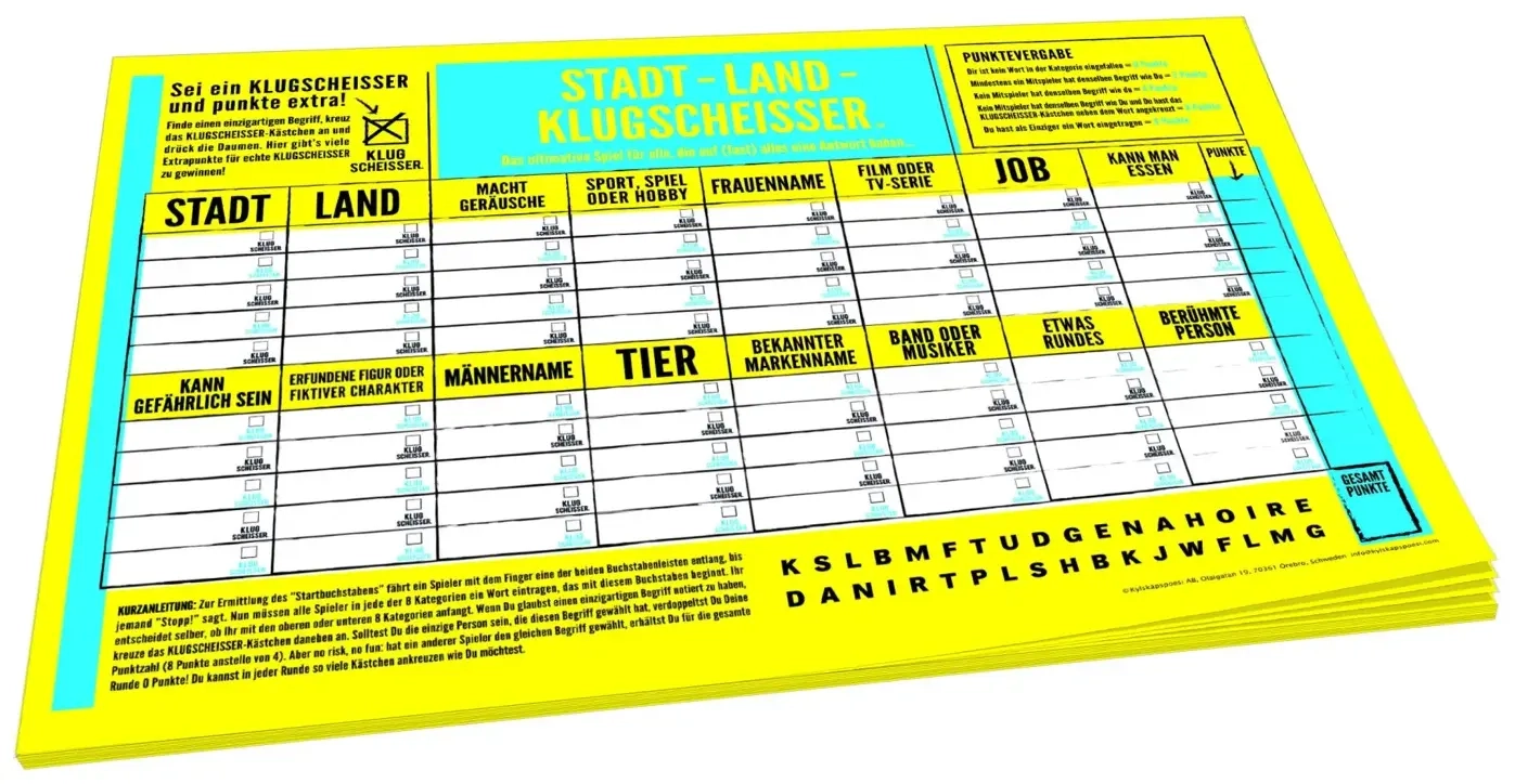 Spielblock – Klugscheisser