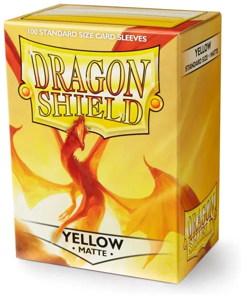 Dragon Shield Standard Sleeves - Matte Yellow (100 Sleeves)