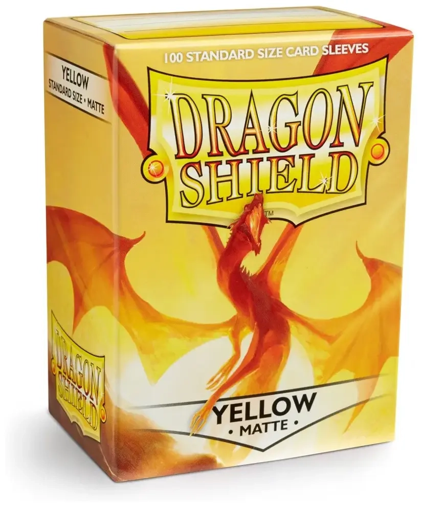 Dragon Shield Standard Sleeves - Matte Yellow (100 Sleeves)