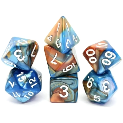 Würfelset Rusty: Blue (7)
