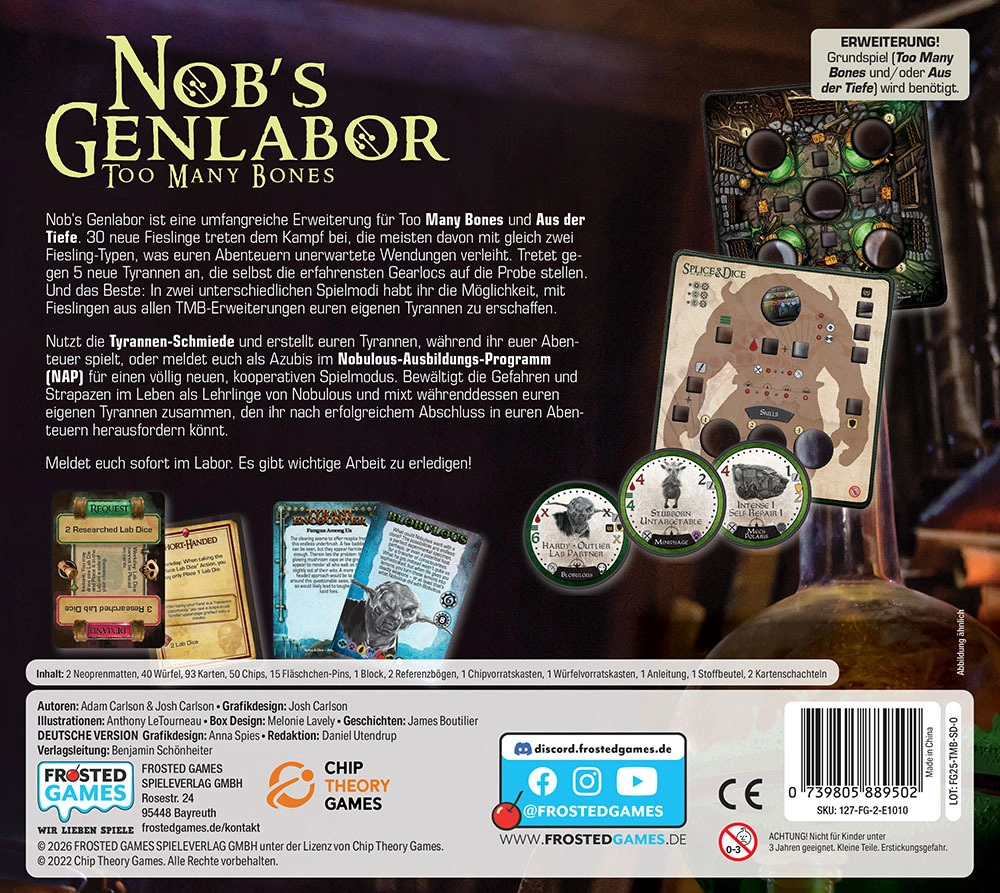 Too Many Bones - Nob’s Genlabor Erweiterung - DE