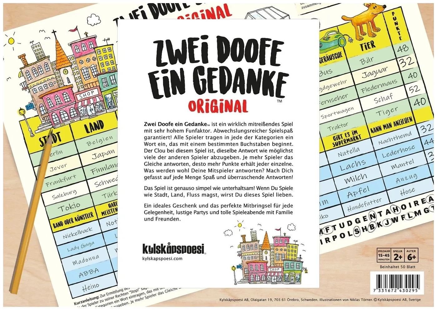 Spielblock – Zwei Doofe ein Gedanke Original