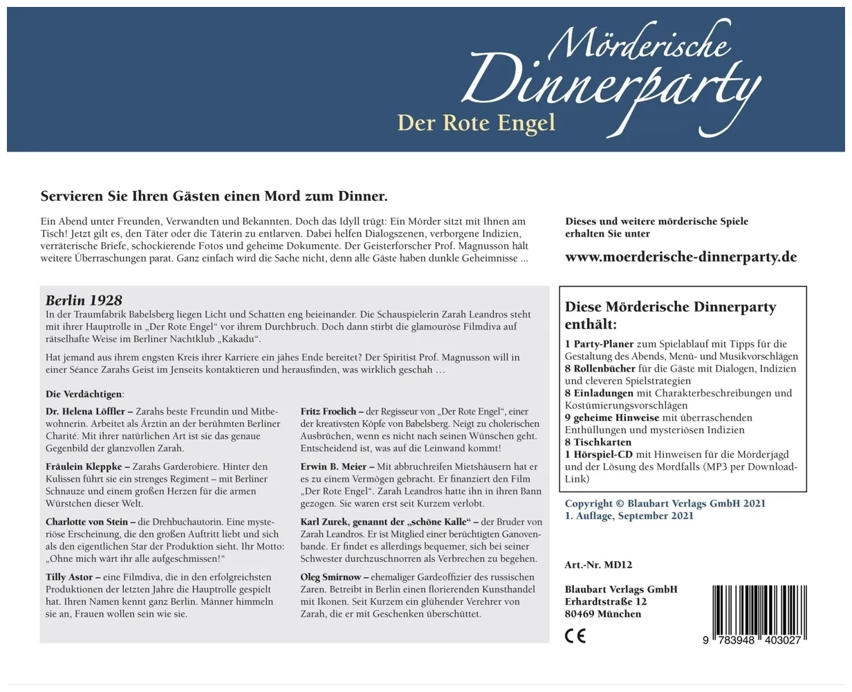 Mörderische Dinnerparty – Der Rote Engel
