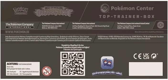Pokémon ME05 Dunkelnacht Top Trainer Box DE