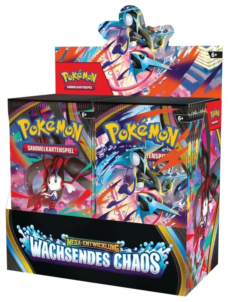 Pokémon Mega-Entwicklung: Wachsendes Chaos Booster Display - DE
