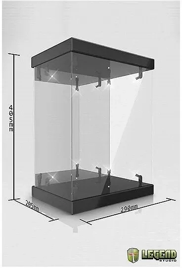 Master Light House Acryl Display Case mit Beleuchtung für 1/6 Actionfiguren (schwarz) (Flecken im Spiegel)