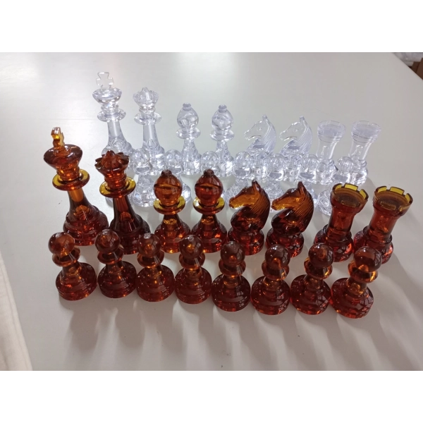 Schachfiguren Bernstein Design - 95mm (B-Qualität / Auslaufmodell)