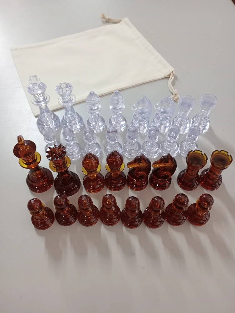 Schachfiguren Bernstein Design - 95mm (B-Qualität / Auslaufmodell)