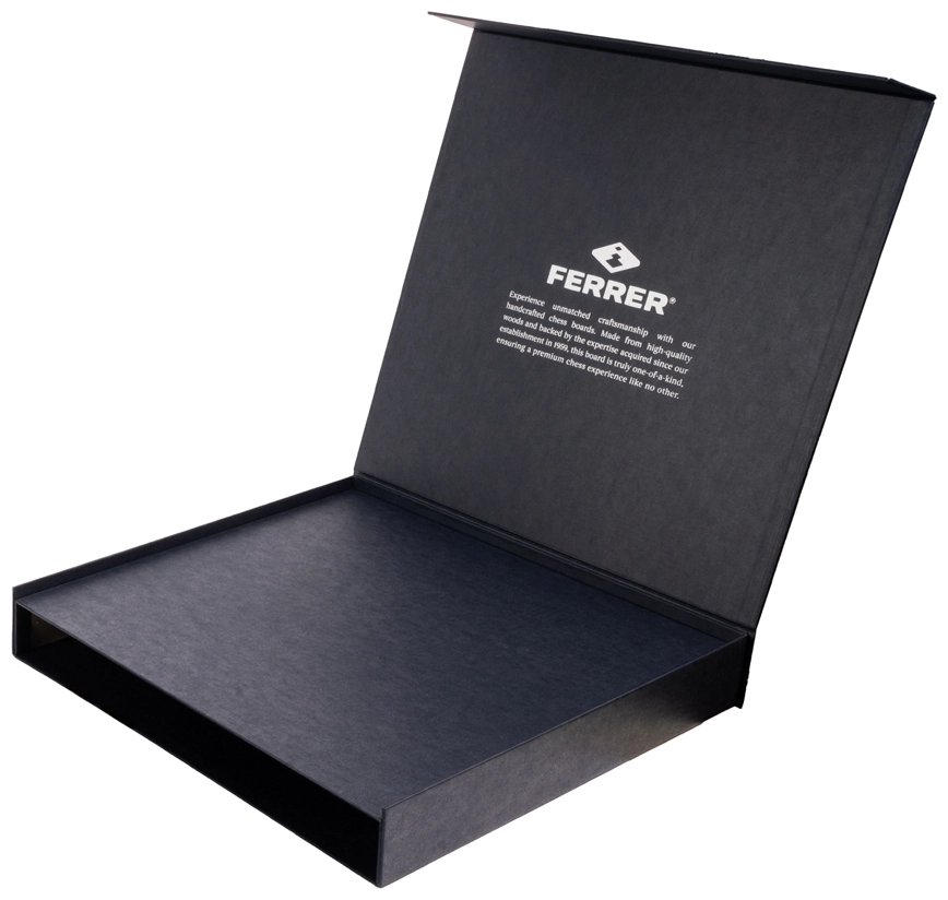 Schachspiel Deluxe Olivenholz / Schwarz - 40cm