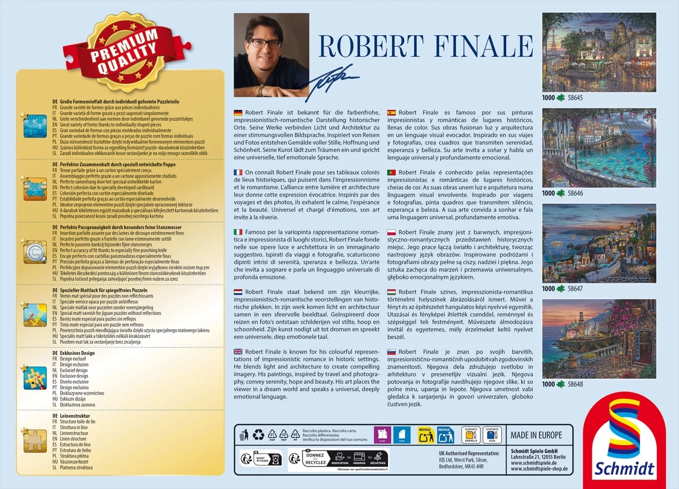 Robert Finale: Santorini Sonnenuntergang, Puzzle